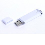 USB-флешка промо на 128 Гб прямоугольной классической формы, белый