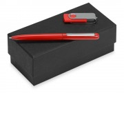 Подарочный набор Skate Mirro с ручкой для зеркальной гравировки и флешкой, красный