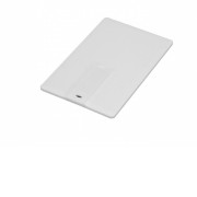 Флешка в виде пластиковой  карты c удобным откидным механизмом, 32 Гб, белый