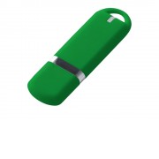 USB-флешка на 64 ГБ с покрытием soft-touch, зеленый