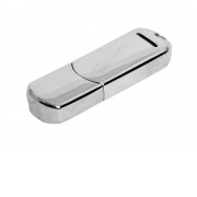 Флешка 3.0 каплевидной формы, современный дизайн, 32 Гб, серебристый