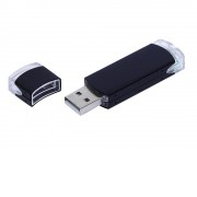 Флешка промо прямоугольной классической формы, 16 Гб, черный