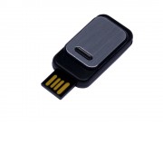 USB-флешка промо на 8 Гб прямоугольной формы, выдвижной механизм, черный
