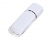 Флешка промо прямоугольной классической формы с цветными вставками, 32 Гб, белый