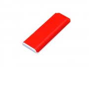 Флешка прямоугольной формы, оригинальный дизайн, двухцветный корпус, 8 Гб, красный/белый