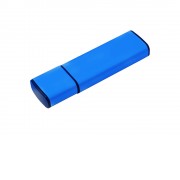 USB-флешка металлическая на 4ГБ с колпачком, синий