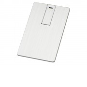 Флеш-карта USB 2.0 16 Gb в виде металлической карты Card Metal, серебристый