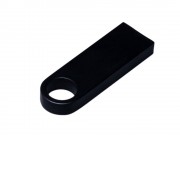 USB 2.0-флешка на 8 Гб с мини чипом и круглым отверстием, черный