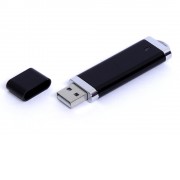 USB-флешка промо на 32 Гб прямоугольной классической формы, черный
