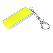 Флешка 3.0 промо прямоугольной формы, выдвижной механизм, 64 Гб, желтый