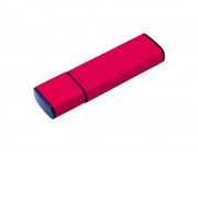 USB-флешка металлическая на 16ГБ с колпачком, красный