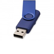 Флеш-карта Rotate Metallic USB 2.0 на 4 Gb, темно-синий