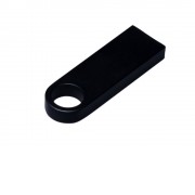 USB 2.0-флешка на 4 Гб с мини чипом и круглым отверстием, черный