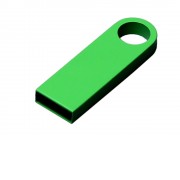 USB 2.0-флешка на 4 Гб с мини чипом и круглым отверстием, зеленый