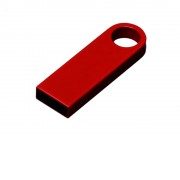 USB 2.0-флешка на 16 Гб с мини чипом и круглым отверстием, красный
