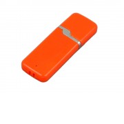 Флешка промо прямоугольной формы c оригинальным колпачком, 32 Гб, оранжевый