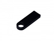 USB 2.0-флешка на 512 Мбайт с мини чипом и круглым отверстием, черный