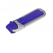 Флешка 3.0 с массивным классическим корпусом, 64 Гб, синий/серебристый