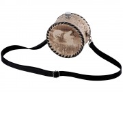 Фляга 507 (белая кожа, 1л круглая)