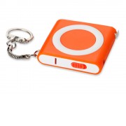 Брелок-рулетка с фонариком, 1 м., оранжевый/белый