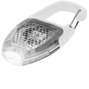 Брелок - фонарик с отражателем и карабином, белый/прозрачный