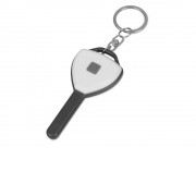 Брелок-фонарик COB Switch, белый/серый