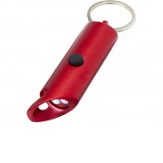 Flare светодиодный фонарик из переработанного алюминия и открывалка для бутылок с брелоком - Красный