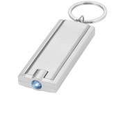Брелок-фонарик Caspian, серебристый/серый
