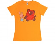 Футболка Винни-Пух женская, оранжевый