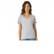 Футболка Heavy Super Club N женская с V-образным вырезом, серый меланж