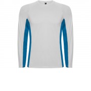 Футболка Shanghai  мужская с длинным рукавом, белый/королевский синий