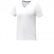 Somoto Женская футболка с коротким рукавом и V-образным вырезом , белый