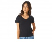 Футболка Heavy Super Club женская с V-образным вырезом, черный