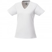 Модная женская футболка Amery  с коротким рукавом и V-образным вырезом, белый