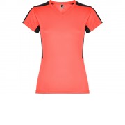 Футболка Suzuka женская, неоновый коралловый/черный