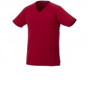 Модная мужская футболка Amery с коротким рукавом и V-образным вырезом, красный