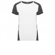 Спортивная футболка Zolder женская, белый/меланжевый черный