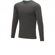 Ponoka мужская футболка из органического хлопка, длинный рукав, storm grey