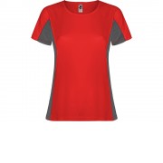 Футболка Shanghai женская, красный/графитовый