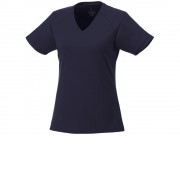Модная женская футболка Amery  с коротким рукавом и V-образным вырезом, темно-синий