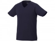 Модная мужская футболка Amery с коротким рукавом и V-образным вырезом, темно-синий