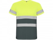 Футболка Delta мужская, свинцовый/неоновый желтый