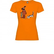 Футболка Жил-был Пес женская, оранжевый
