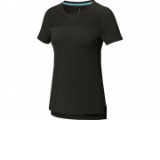 Borax Женская футболка с короткими рукавами из переработанного полиэстера согласно стандарту GRS с отличным кроем - сплошной черный