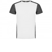 Спортивная футболка Zolder детская, белый/черный меланж