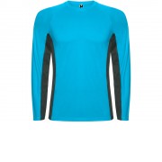 Футболка Shanghai  мужская с длинным рукавом, бирюзовый/графитовый