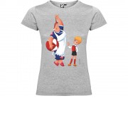 Футболка Карлсон женская, серый меланж