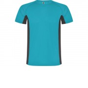 Спортивная футболка Shanghai детская, бирюзовый/графитовый