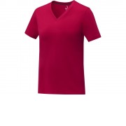 Somoto Женская футболка с коротким рукавом и V-образным вырезом , красный