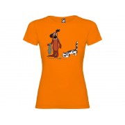 Футболка Жил-был Пес женская, оранжевый